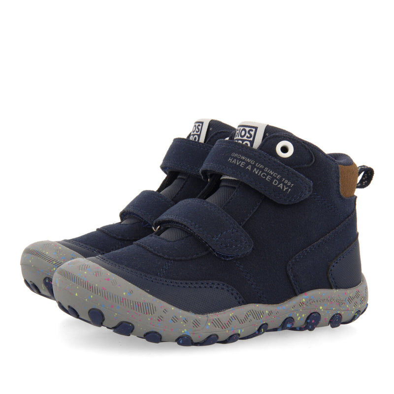 Larbert children's navy blue hiking boot-style sneakers