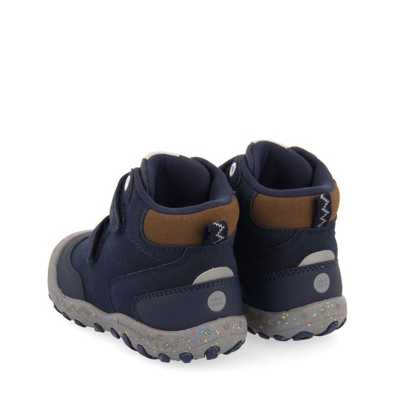 Larbert children's navy blue hiking boot-style sneakers