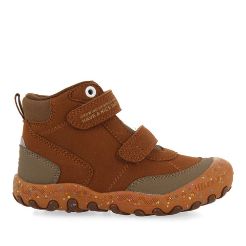 LARBERT CHILDREN'S BROWN HIKING BOOT-STYLE SNEAKERS