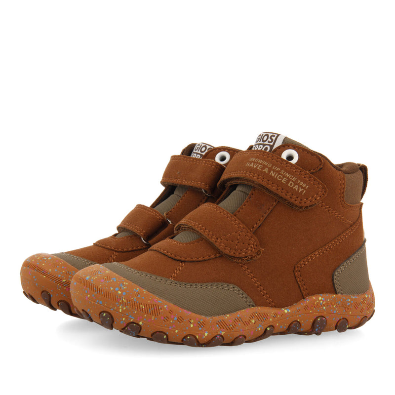 Larbert children's brown hiking boot-style sneakers