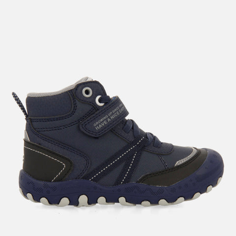 GERLOS CHILDREN'S NAVY BLUE HIKING BOOT-STYLE SNEAKERS