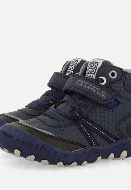 Gerlos children's navy blue hiking boot-style sneakers