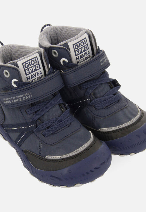 Gerlos children's navy blue hiking boot-style sneakers