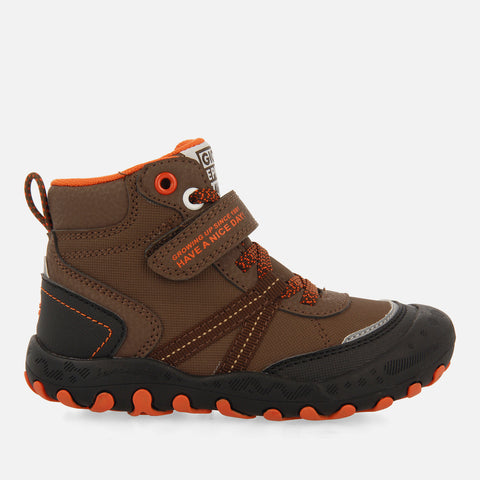 GERLOS CHILDREN'S BROWN HIKING BOOT-STYLE SNEAKERS