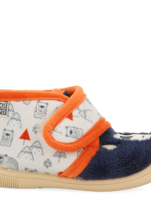 Enns babies' multicoloured slippers with a teddy bear face and arctic animal details