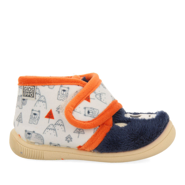 Enns babies' multicoloured slippers with a teddy bear face and arctic animal details