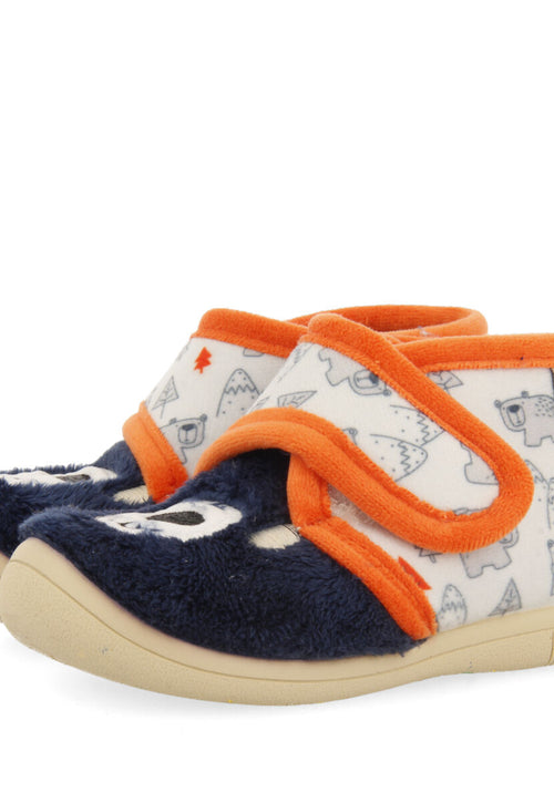 Enns babies' multicoloured slippers with a teddy bear face and arctic animal details