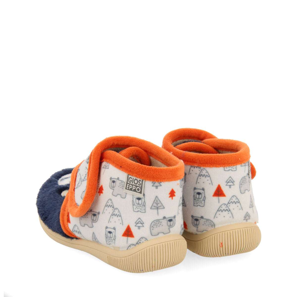 Enns babies' multicoloured slippers with a teddy bear face and arctic animal details