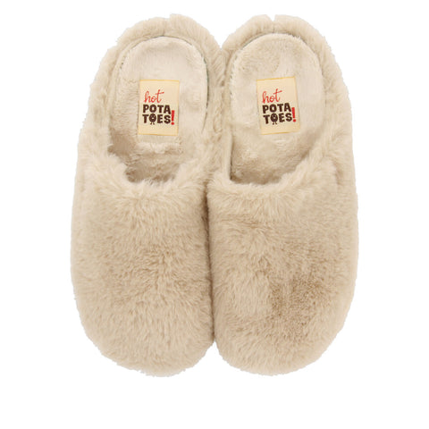 RECYCLED FLEECE HOUSE SLIPPERS 
