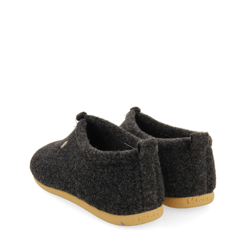 PANTUFAS DE ESTAR EM CASA TIPO SOCA EM CINZENTO-ESCURO COM FECHO AJUSTÁVEL WALDING  