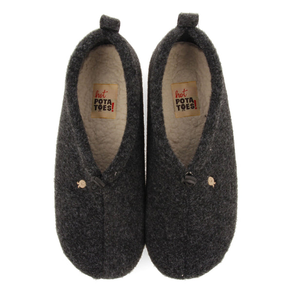 Rosholt recycled fleece house slippers.