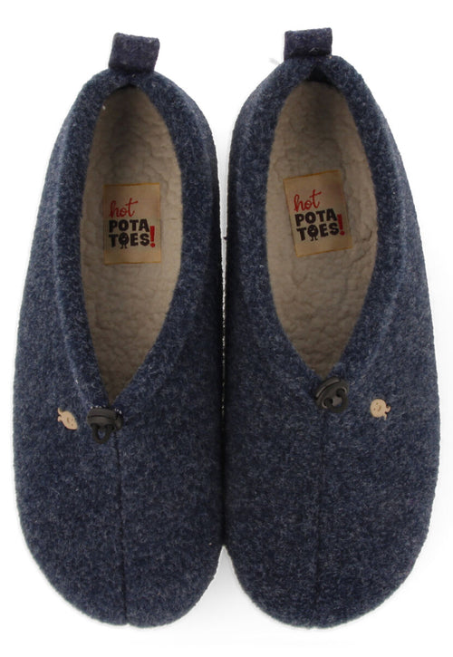 Rosholt recycled fleece house slippers.