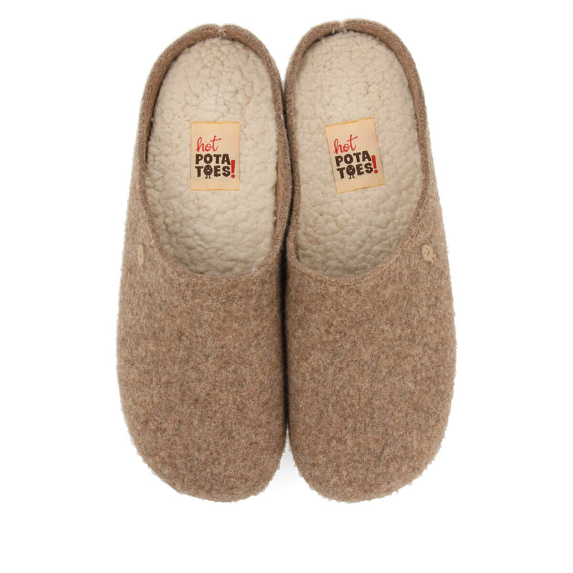 PANTUFAS DE ESTAR EM CASA TIPO SOCA BEGE REINBERG 