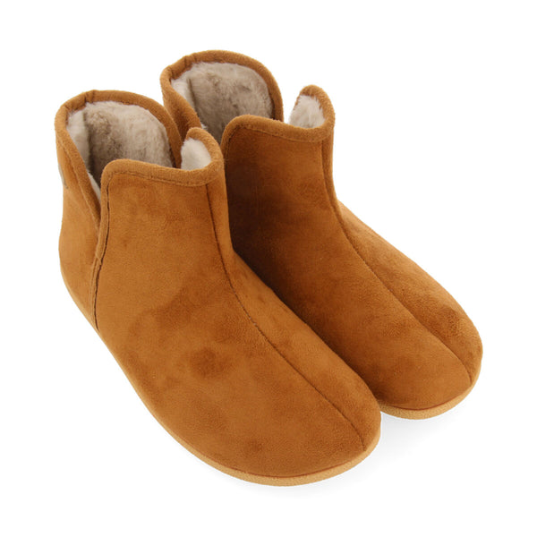 PANTUFAS DE ESTAR EM CASA COURO TIPO BOTIM COM DETALHE DE PELO SIFJORD