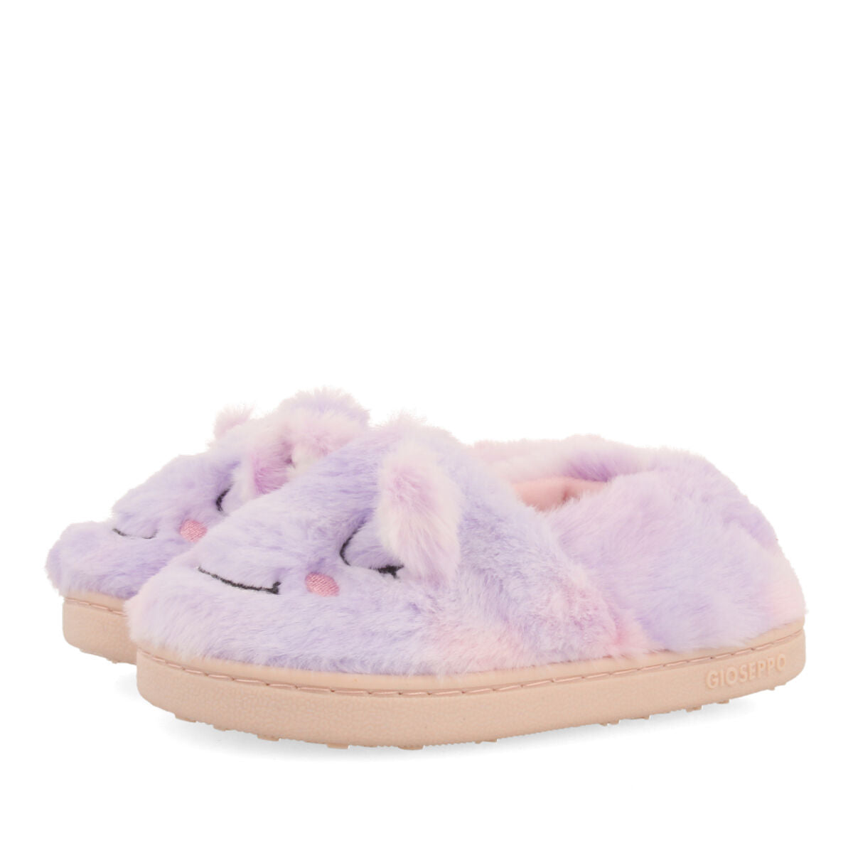 Pantofole color multicolore con faccina di mostriciattolo da bambina e bambino vanna  