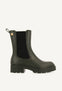 Bilston women's short khaki welly boots with side elastics