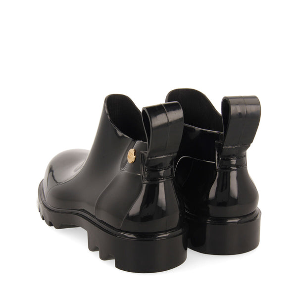 Letcher women's short black clog-style welly boots