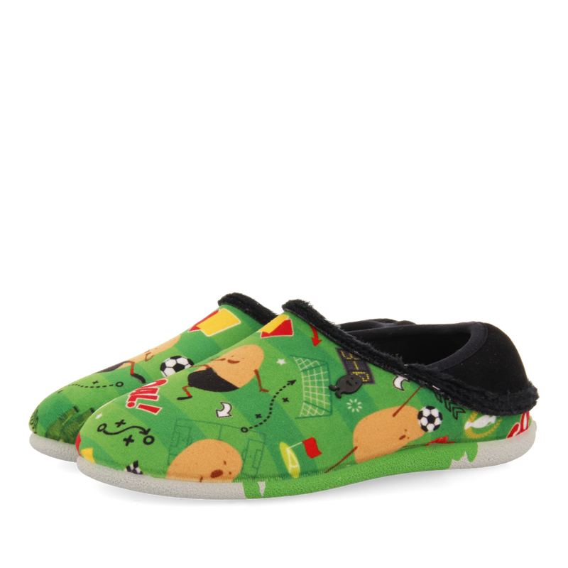 Zapatillas de estar por casa infantiles con estampado de patatillas zeillern 