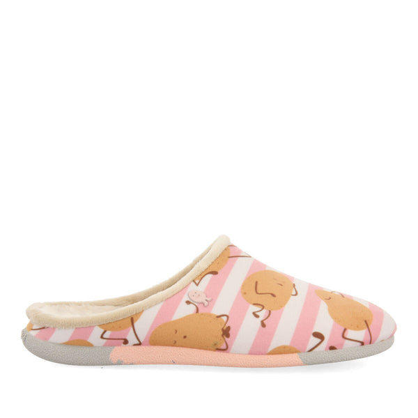 Zapatillas de estar por casa rosas con estampado oelrich 