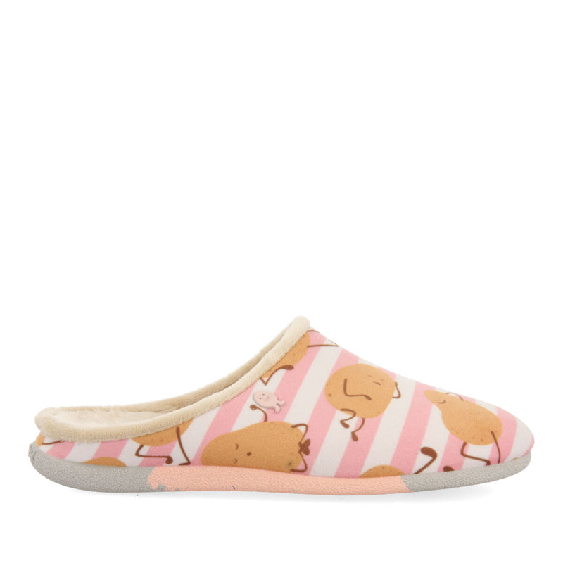 Zapatillas de estar por casa rosas con estampado oelrich 