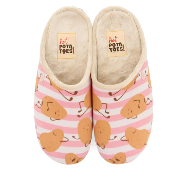 Zapatillas de estar por casa rosas con estampado oelrich 