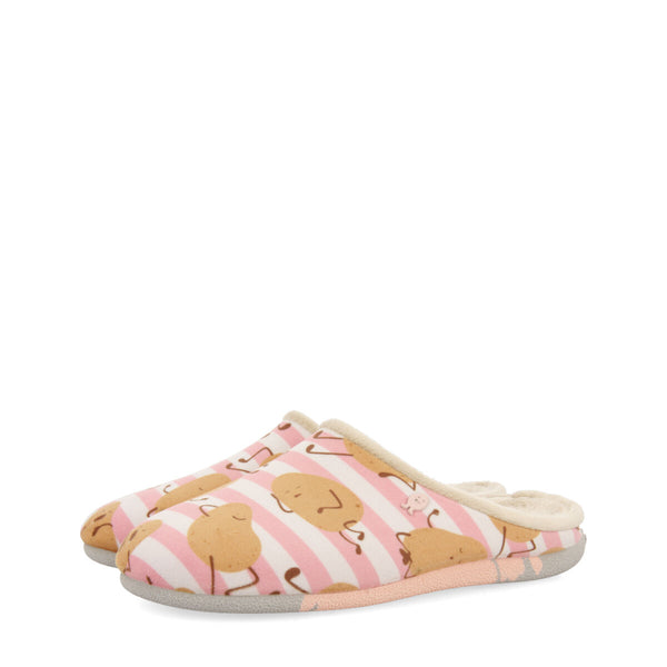 Zapatillas de estar por casa rosas con estampado oelrich 