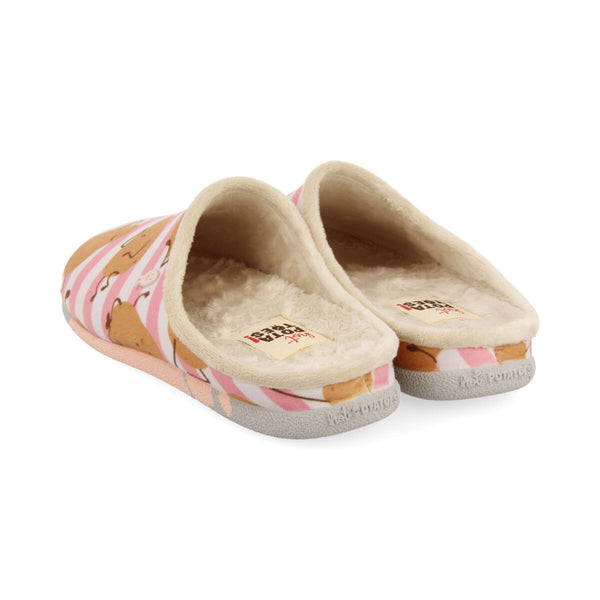 Zapatillas de estar por casa rosas con estampado oelrich 