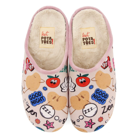 CHAUSSONS MAUVES AVEC IMPRESSION METTEVOLL 
