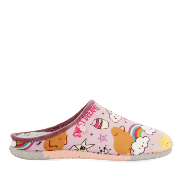 Zapatillas de estar por casa malva con estampado hunboldt 