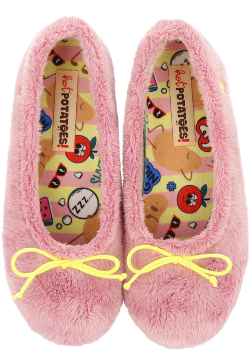 PANTUFAS DE ESTAR EM CASA INFANTIS TIPO SABRINA DE PELO ROSA BUSHNELL 
