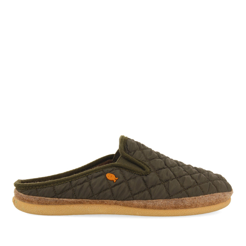 PANTUFAS DE ESTAR EM CASA ACOLCHOADAS DE COR CAQUI HEDENSTED