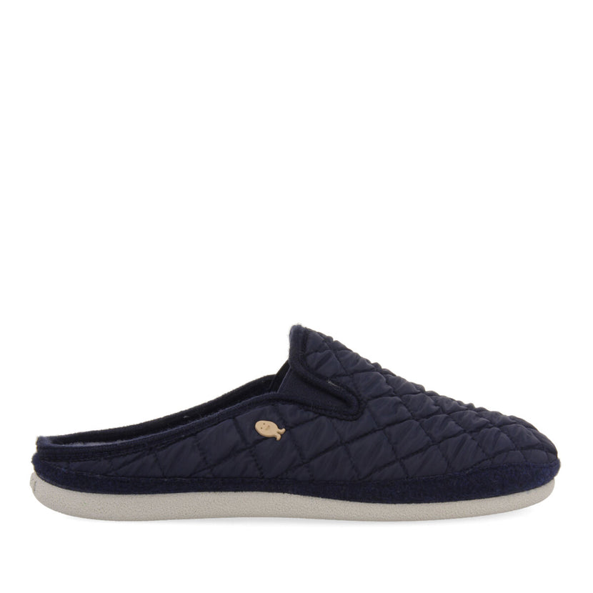 PANTUFAS DE ESTAR EM CASA ACOLCHOADAS DE COR AZUL-MARINHO HEDENSTED