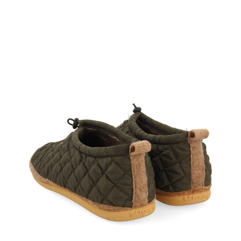 PANTUFAS DE ESTAR EM CASA TIPO SOCA ACOLCHOADAS COR CAQUI LUNDENES 