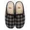 PANTUFAS DE ESTAR EM CASA AOS QUADRADOS CINZENTOS PEGGAU