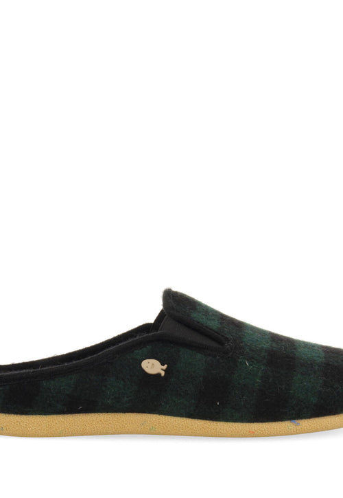 PEGGAU PLAID HOUSE SLIPPERS