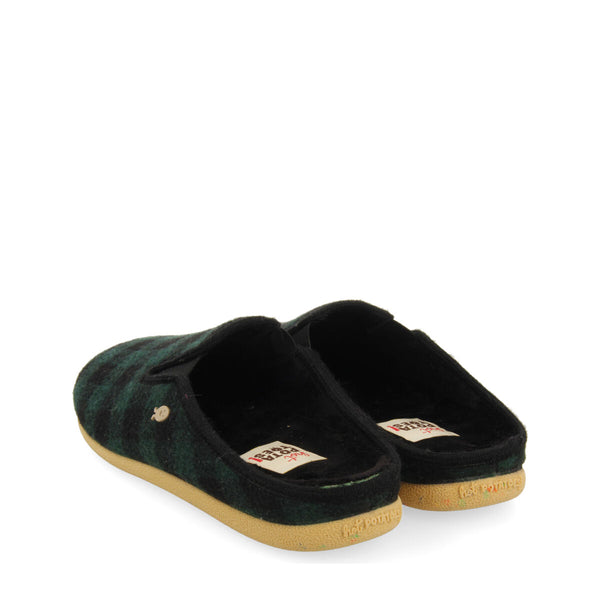 PANTUFAS DE ESTAR EM CASA AOS QUADRADOS VERDES PEGGAU