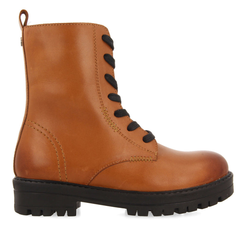Bottines cuir en peau à lacets pour fille et garçon oacoma 