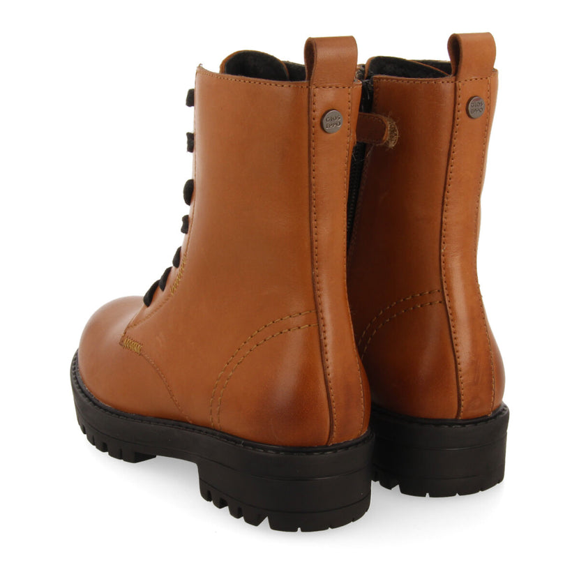 Bottines cuir en peau à lacets pour fille et garçon oacoma 