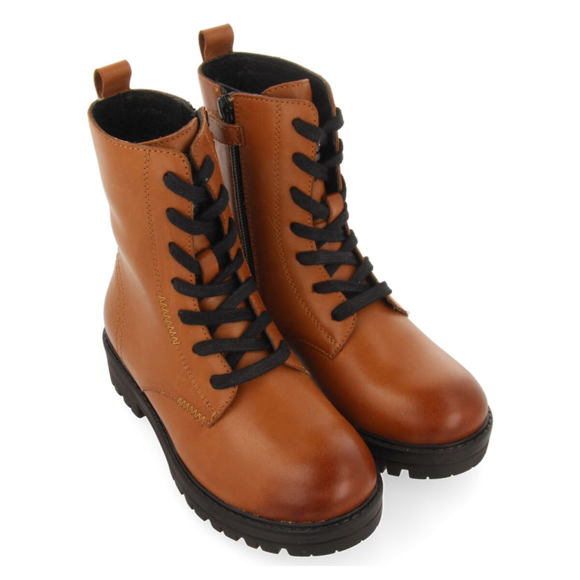 Bottines cuir en peau à lacets pour fille et garçon oacoma 