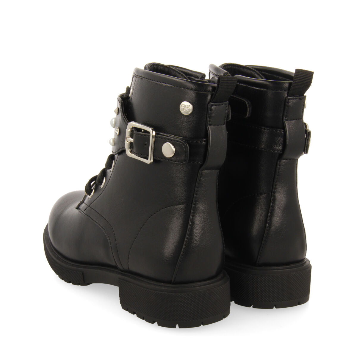 Stivaletti neri stringati e decorazioni da bambina e bambino erskine 