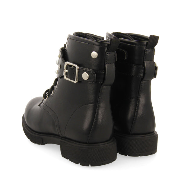 Botines negros con cordones y adornos para niña y niño erskine