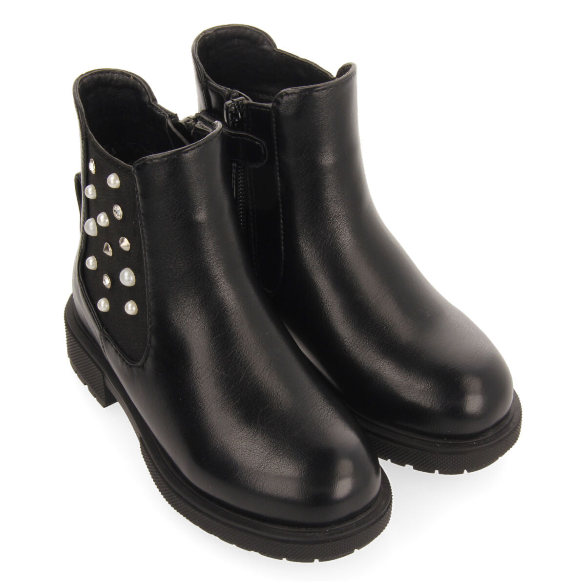 Dirleton children's black chelsea boots with decorations