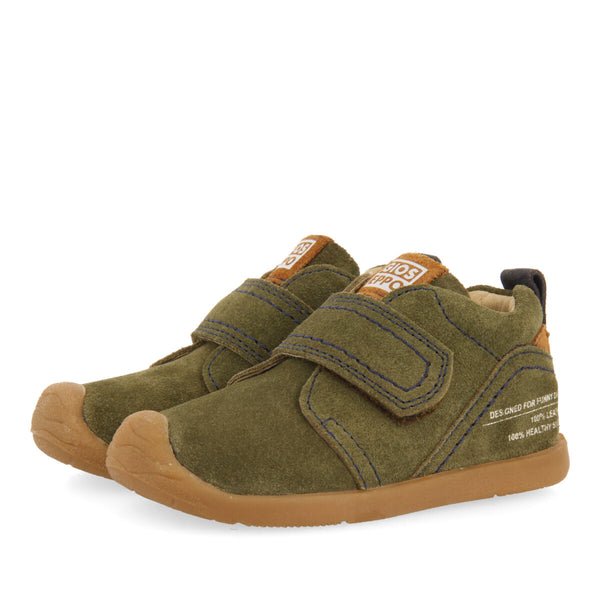 Radal my first gioseppo babies' khaki split-suede ankle boots