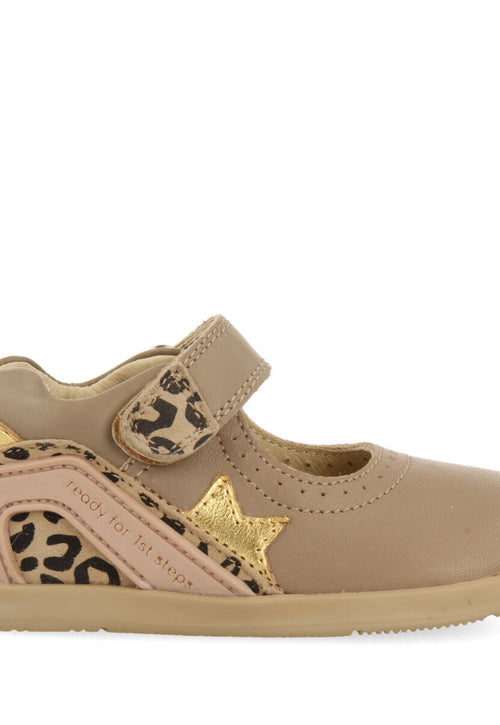 SAPATO TIPO SABRINA DE PELE MULTICOLORIDA PARA BEBÉ DA LINHA MY FIRST GIOSEPPO FIESNES