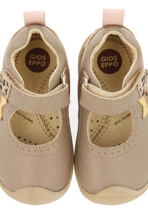 SAPATO TIPO SABRINA DE PELE MULTICOLORIDA PARA BEBÉ DA LINHA MY FIRST GIOSEPPO FIESNES