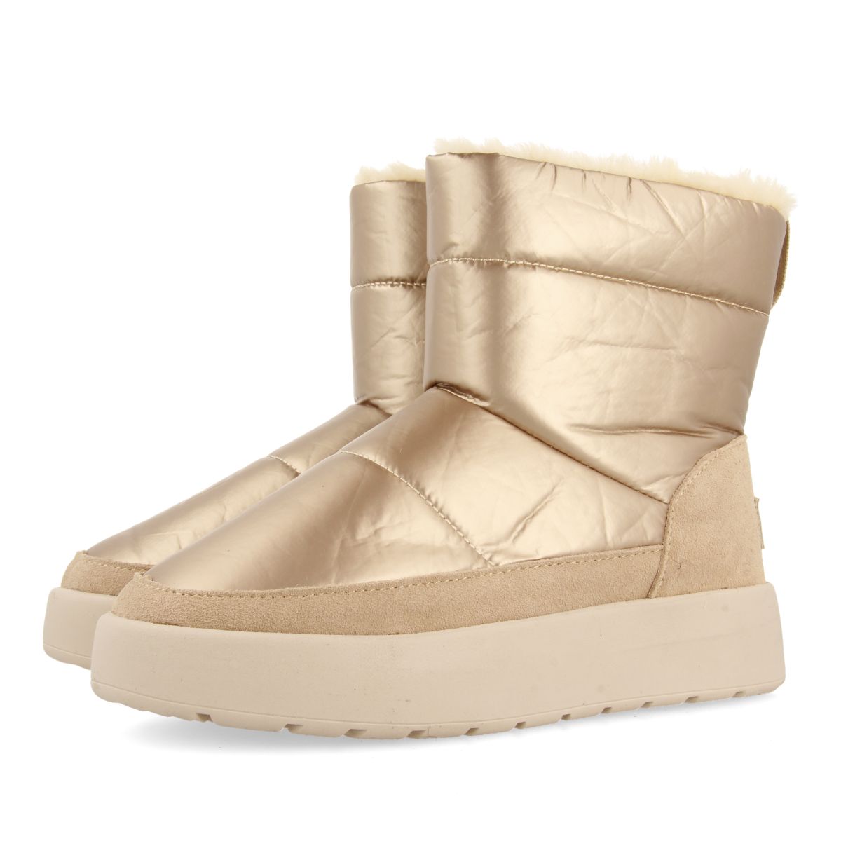 Botín tipo australiano acolchado dorado para mujer brechin  