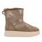 Banff women's metallic taupe split-suede shearling boots