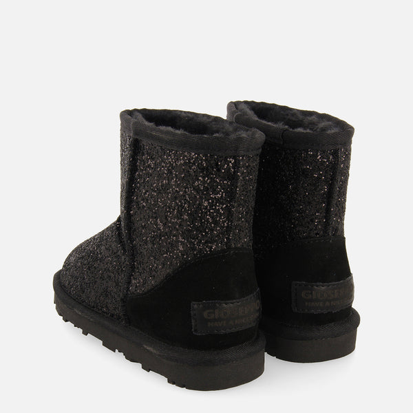 BOTINS TIPO AUSTRALIANOS PRETOS COM GLITETR PARA MENINA E MENINO TRANOY