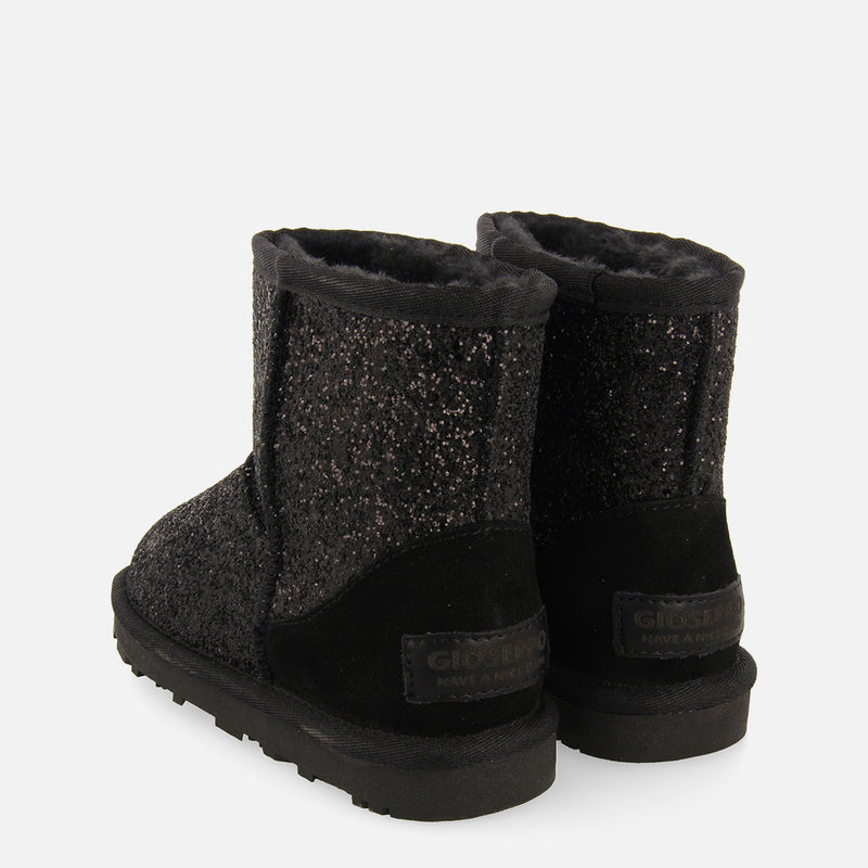 BOTINS TIPO AUSTRALIANOS PRETOS COM GLITETR PARA MENINA E MENINO TRANOY