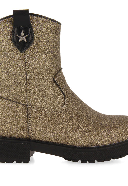 Admont children's glittery gold ankle boots